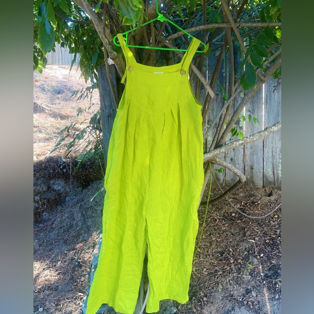 Lime Green Puro lino jumper